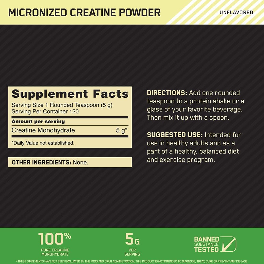 CREATINA MICRONIZED POWDER 120 SERV