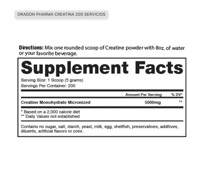 CREATINA DRAGON PHARMA 200 SERV