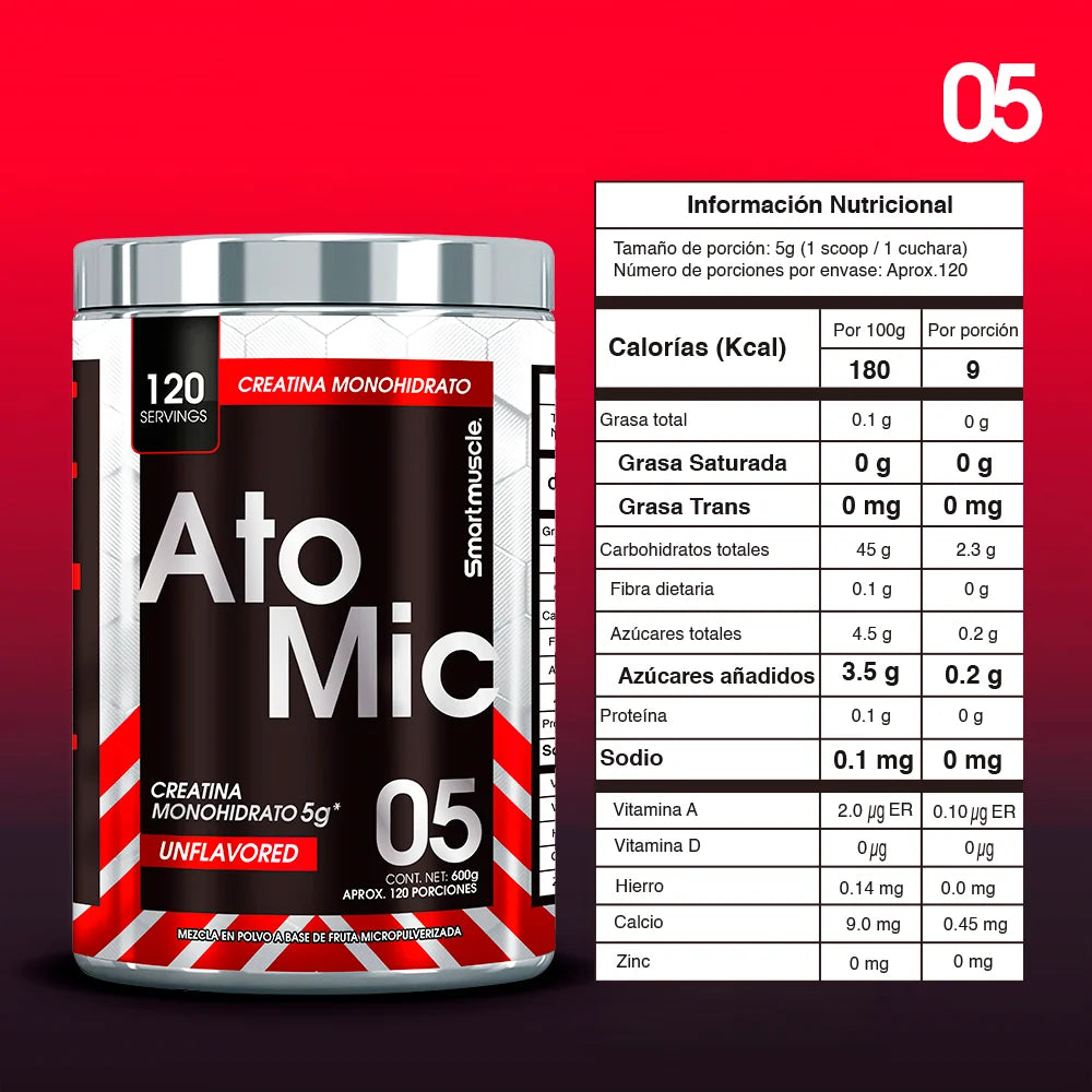 CREATINA MONOHIDRATO ATOMIC 120 SERV