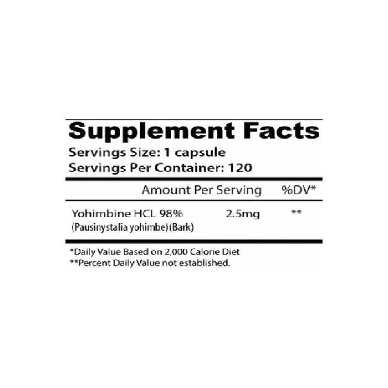 YOHIMBINE HCL 120 CAPS