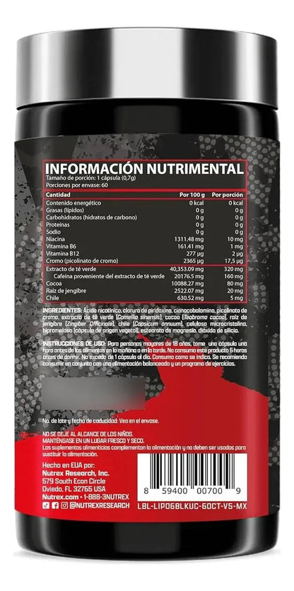 LIPO6 BLACK UC 60 CAPS