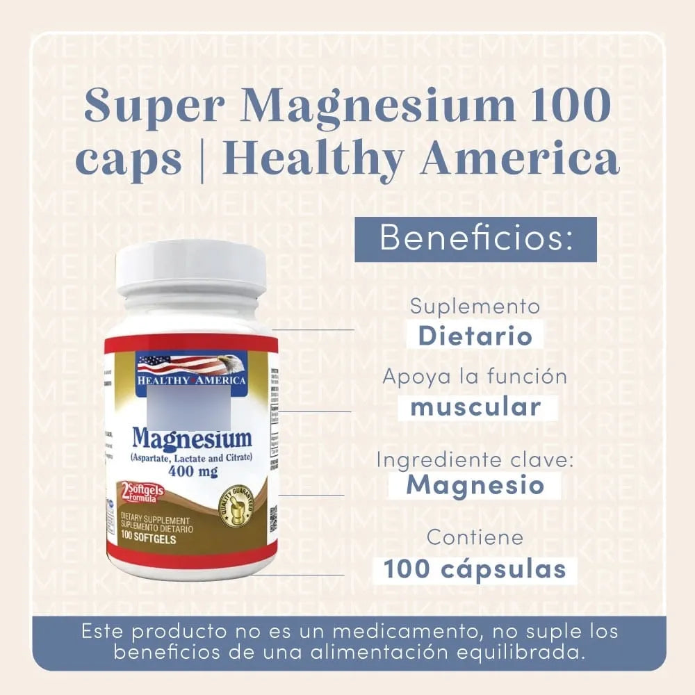 SUPER MAGNESIO 400 MG 100 CAPS