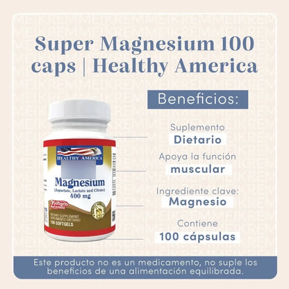 SUPER MAGNESIO 400 MG 100 CAPS