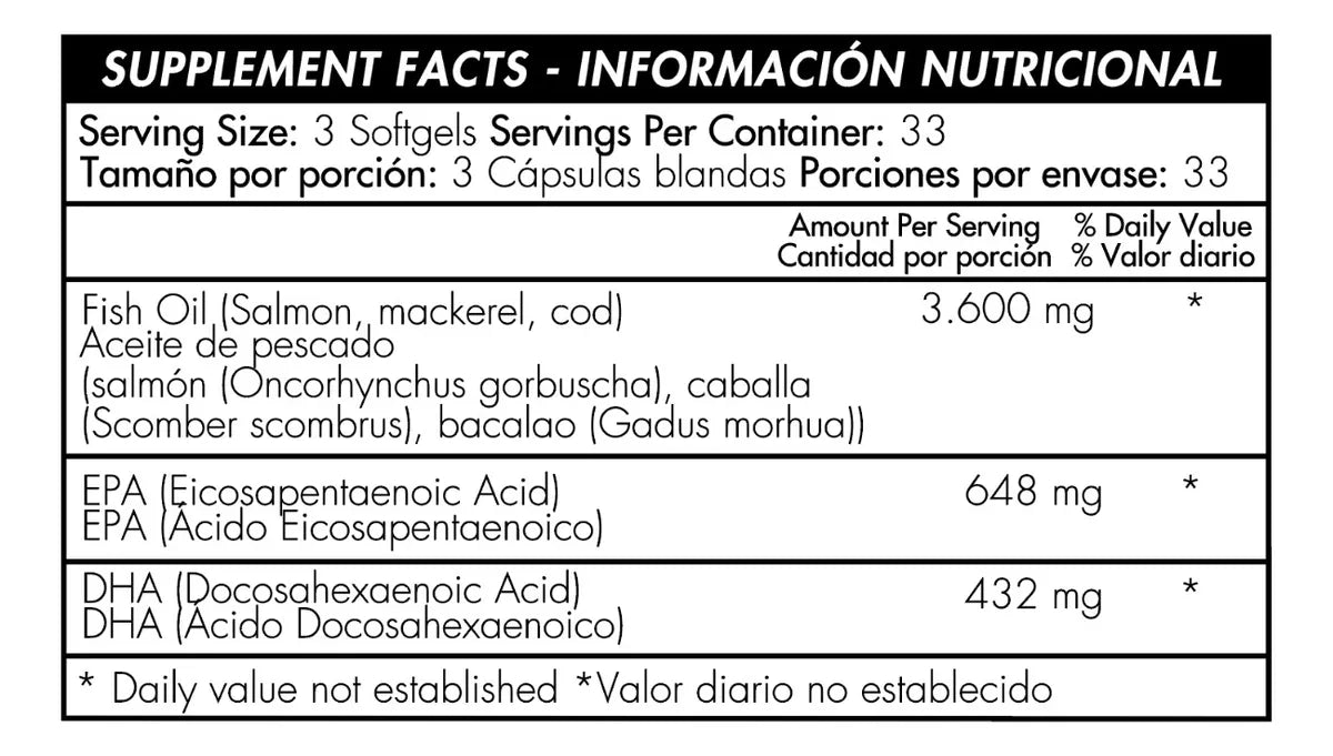 FISH OIL OMEGA 3 - 1200 MG 100 CAPS