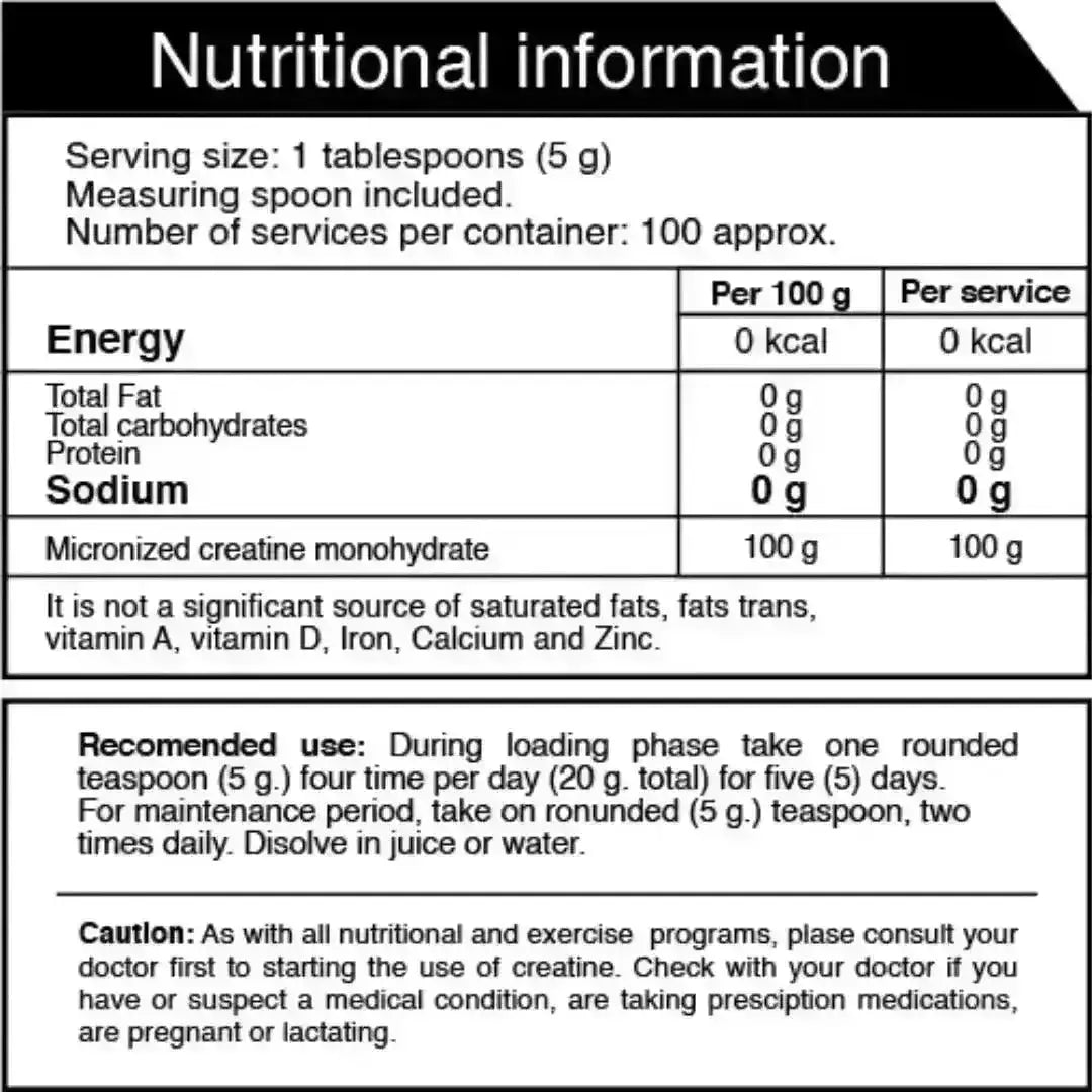 CREATINA IRON NUTRITION 100 SERV