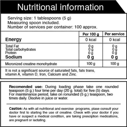 CREATINA IRON NUTRITION 100 SERV